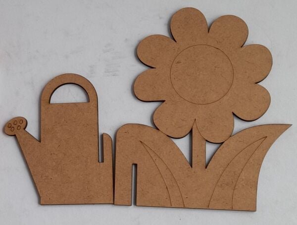 Ebrulisler Ahşap Çiçek Su Kabı Boyama