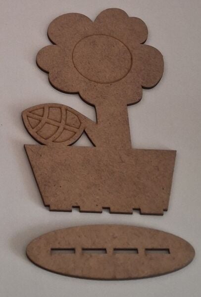 Ebrulisler Ahşap Vazoda Papatya Boyama