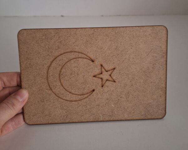Ebrulisler Ahşap Türk Bayrağı Boyama