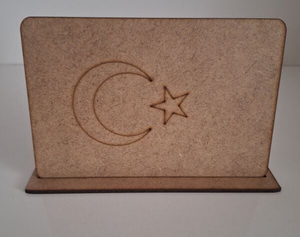 Ebrulisler Ahşap Altlıklı Türk Bayrağı Boyama