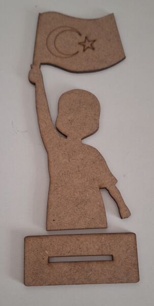 Ebrulisler Ahşap Türk Bayraklı Çocuk Boyama