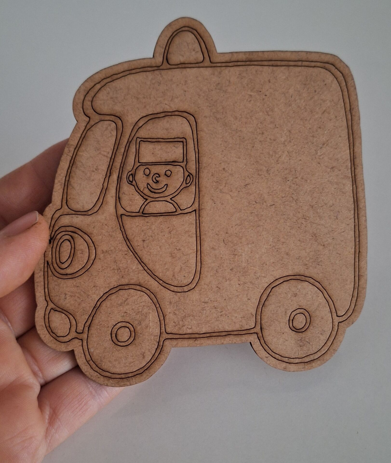 Ebrulisler Ahşap Ambulans Cocuk Aktivite Sanat Hobi Boyama