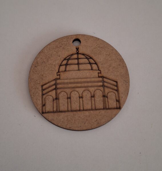 Ebrulisler Ahşap Kubbetüs Sahra Anahtarlık , Araç Süsü Etkinlik Sanat Boyama