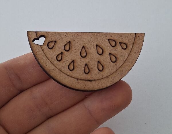 Ebrulisler Ahşap Yarım Karpuz Anahtarlık , Araç Süsü Etkinlik Sanat Boyama