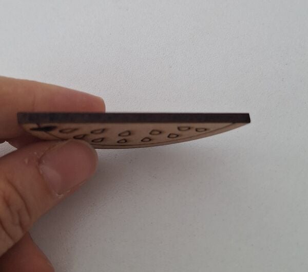 Ebrulisler Ahşap Yarım Karpuz Anahtarlık , Araç Süsü Etkinlik Sanat Boyama