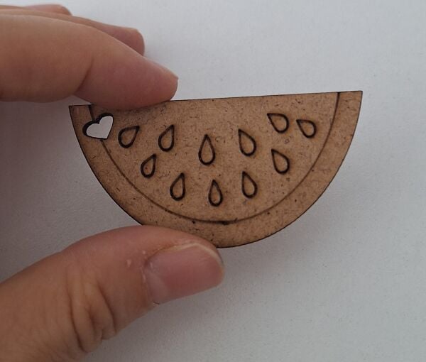 Ebrulisler Ahşap Yarım Karpuz Anahtarlık , Araç Süsü Etkinlik Sanat Boyama