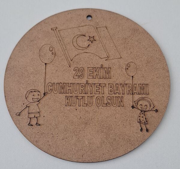 Ebrulisler Ahşap 29 Ekim Temalı Tablo Boyama