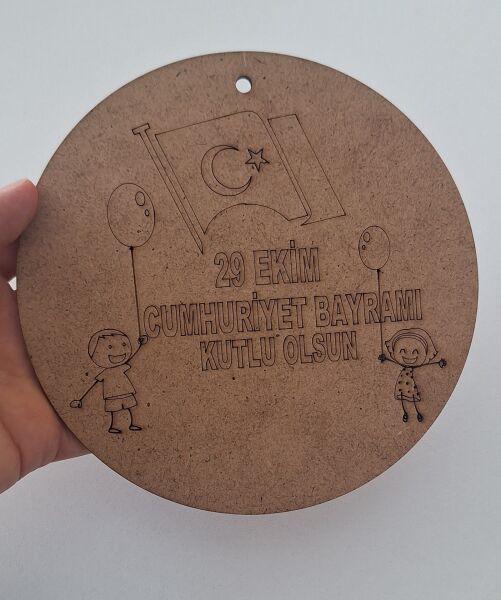 Ebrulisler Ahşap 29 Ekim Temalı Tablo Boyama