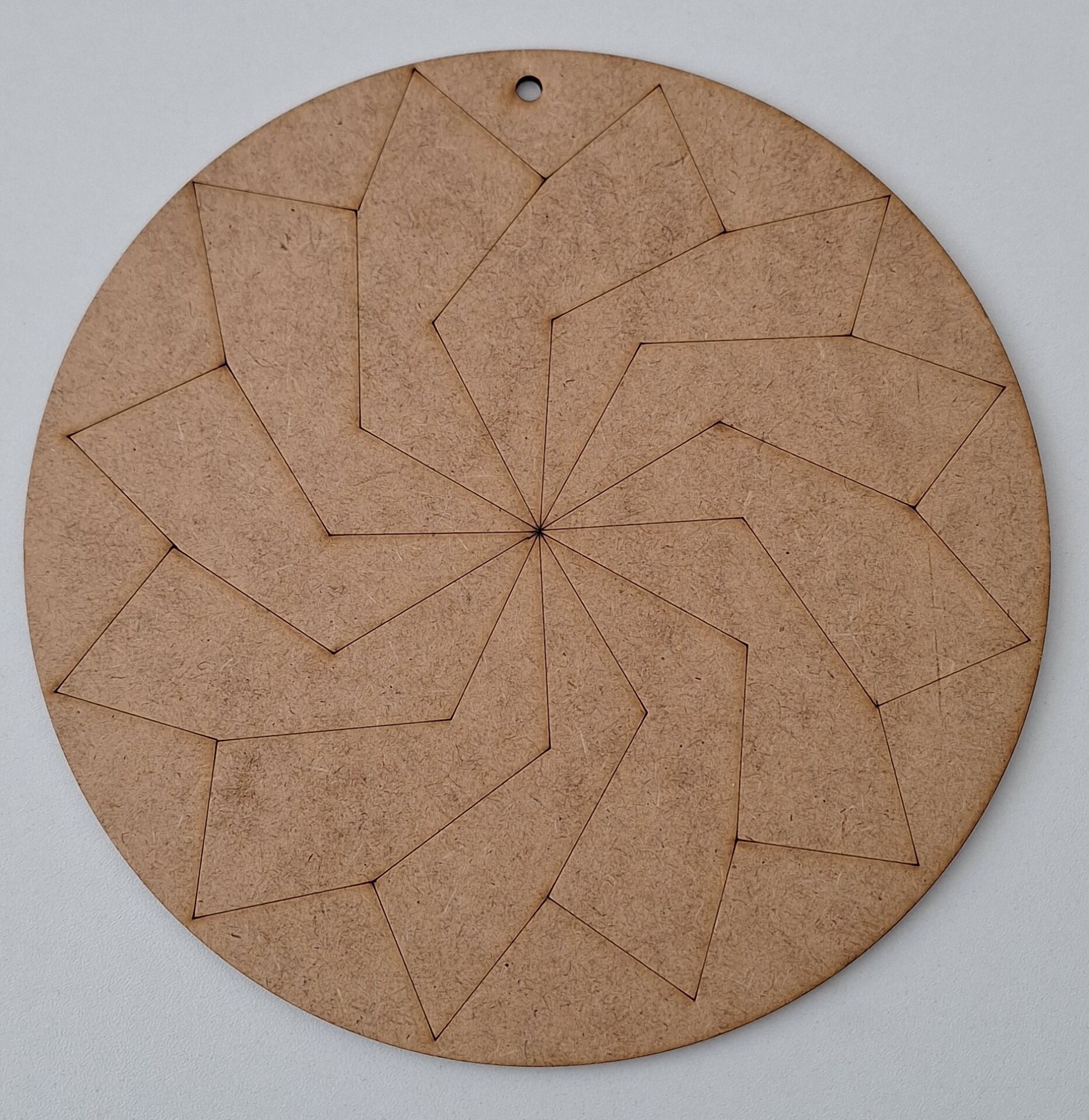 Ebrulisler Ahşap Basit Mandala Desen Tablo Boyama