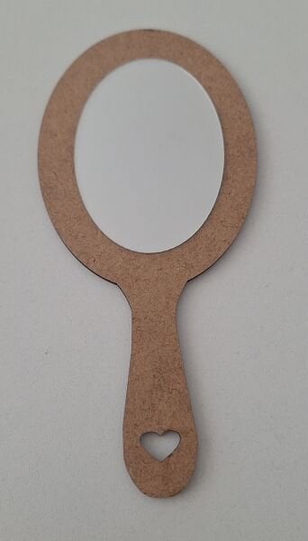 Ebrulisler El Aynası Ahşap Boyama Arkası Çiçekli Model