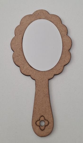 Ebrulisler Çiçek El Aynası Ahşap Boyama