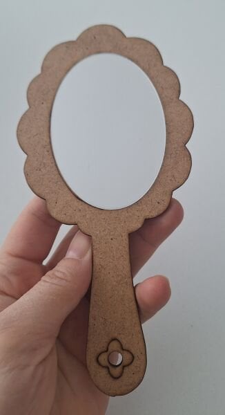 Ebrulisler Çiçek El Aynası Ahşap Boyama