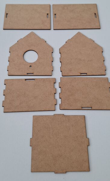 Ebrulisler Ahşap Kuş Ev Etkinlik Aktivitei Boyama (Demonte)