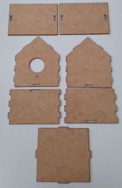 Ebrulisler Ahşap Kuş Ev Etkinlik Aktivitei Boyama (Demonte)