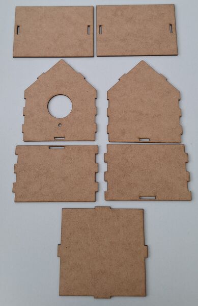 Ebrulisler Ahşap Kuş Evi Etkinlik Aktivitei Boyama (Demonte)