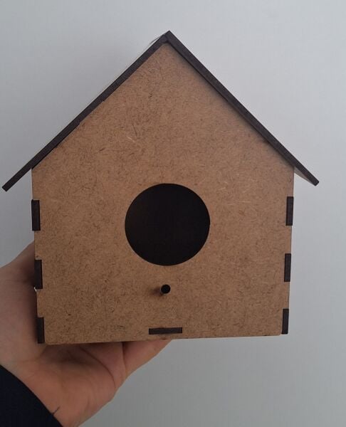 Ebrulisler Ahşap Kuş Evi Etkinlik Aktivitei Boyama (Demonte)