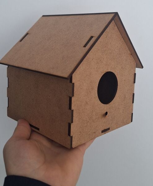 Ebrulisler Ahşap Kuş Ev Etkinlik Aktivitei Boyama (Demonte)