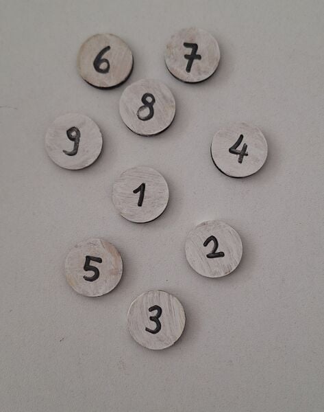 Ebrulisler Ahşap 2 cm Küçük Boy Pul