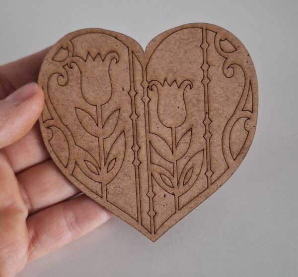 Ebrulisler Ahşap Kalp Bardak Altlığı 1