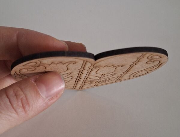 Ebrulisler Ahşap Kalp Bardak Altlığı 1