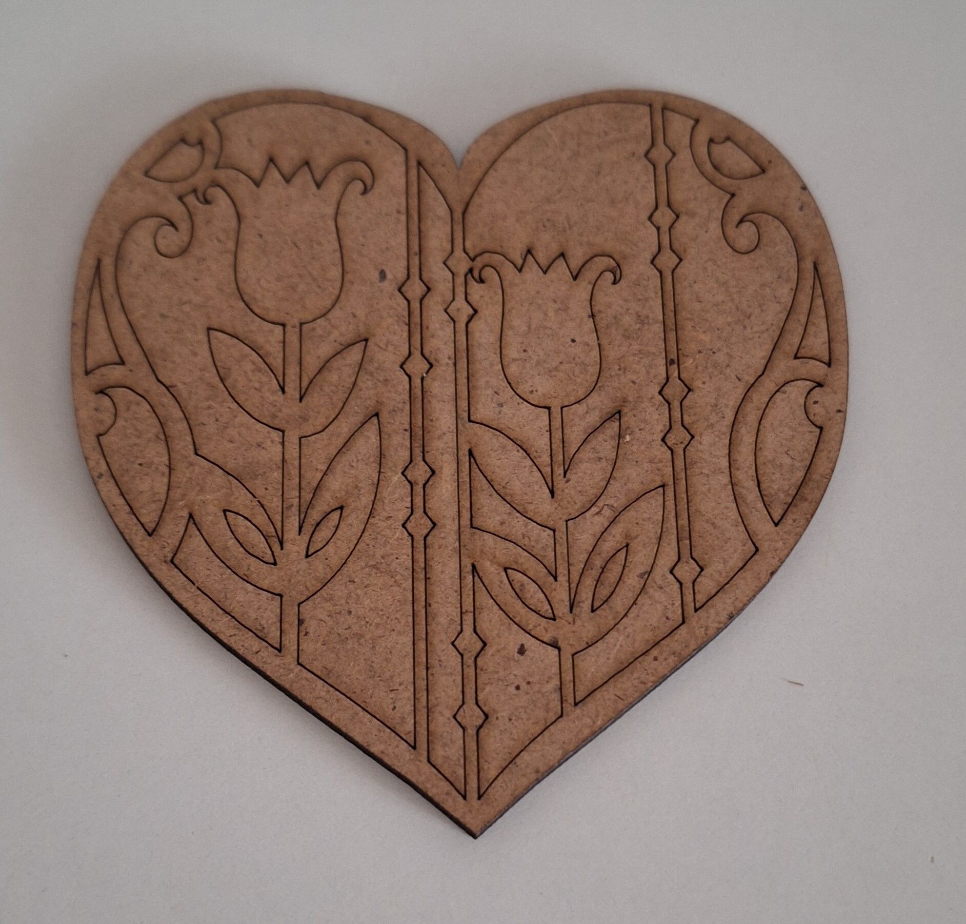 Ebrulisler Ahşap Kalp Bardak Altlığı 1