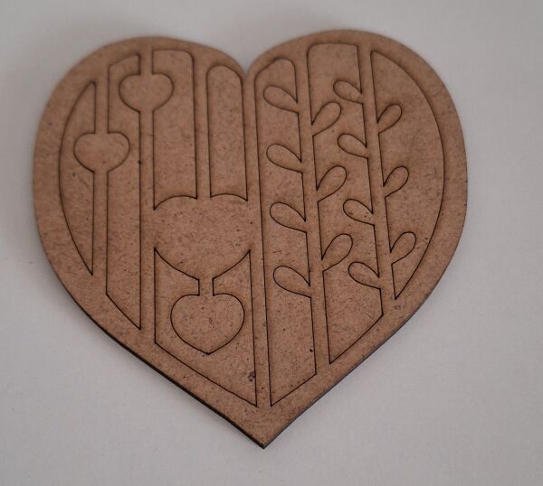 Ebrulisler Ahşap Kalp Bardak Altlığı 2