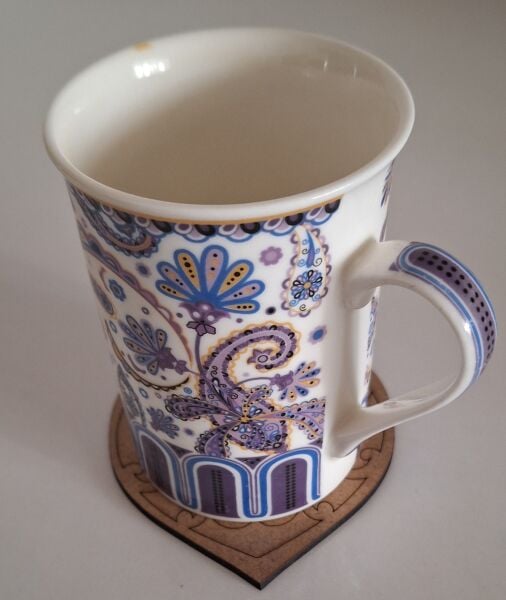 Ebrulisler Ahşap Kalp Bardak Altlığı 2