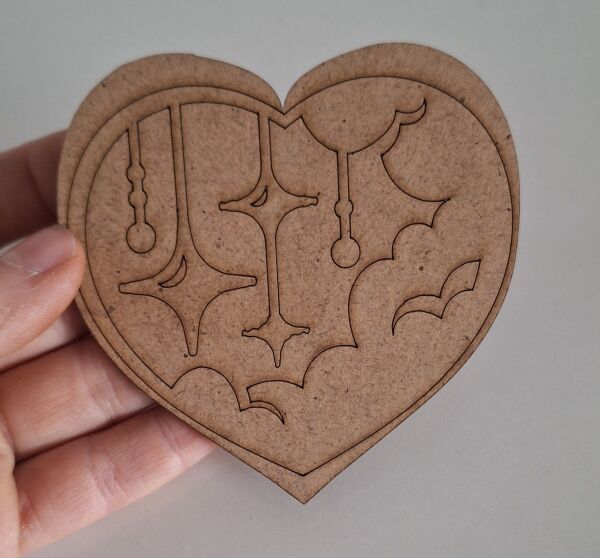 Ebrulisler Ahşap Kalp Bardak Altlığı 4