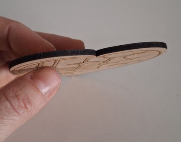 Ebrulisler Ahşap Kalp Bardak Altlığı 4