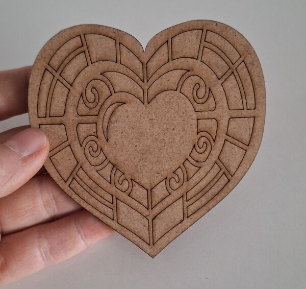 Ebrulisler Ahşap Kalp Bardak Altlığı 5