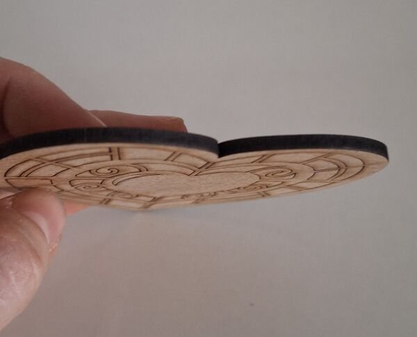 Ebrulisler Ahşap Kalp Bardak Altlığı 5