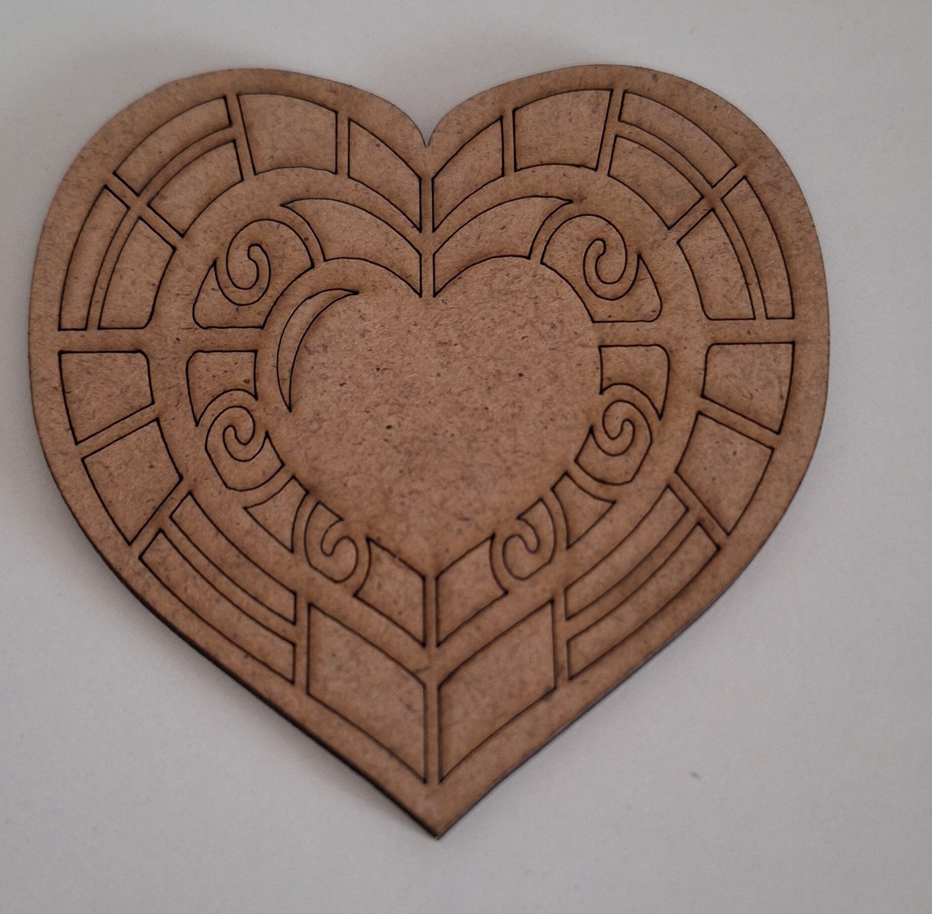 Ebrulisler Ahşap Kalp Bardak Altlığı 5