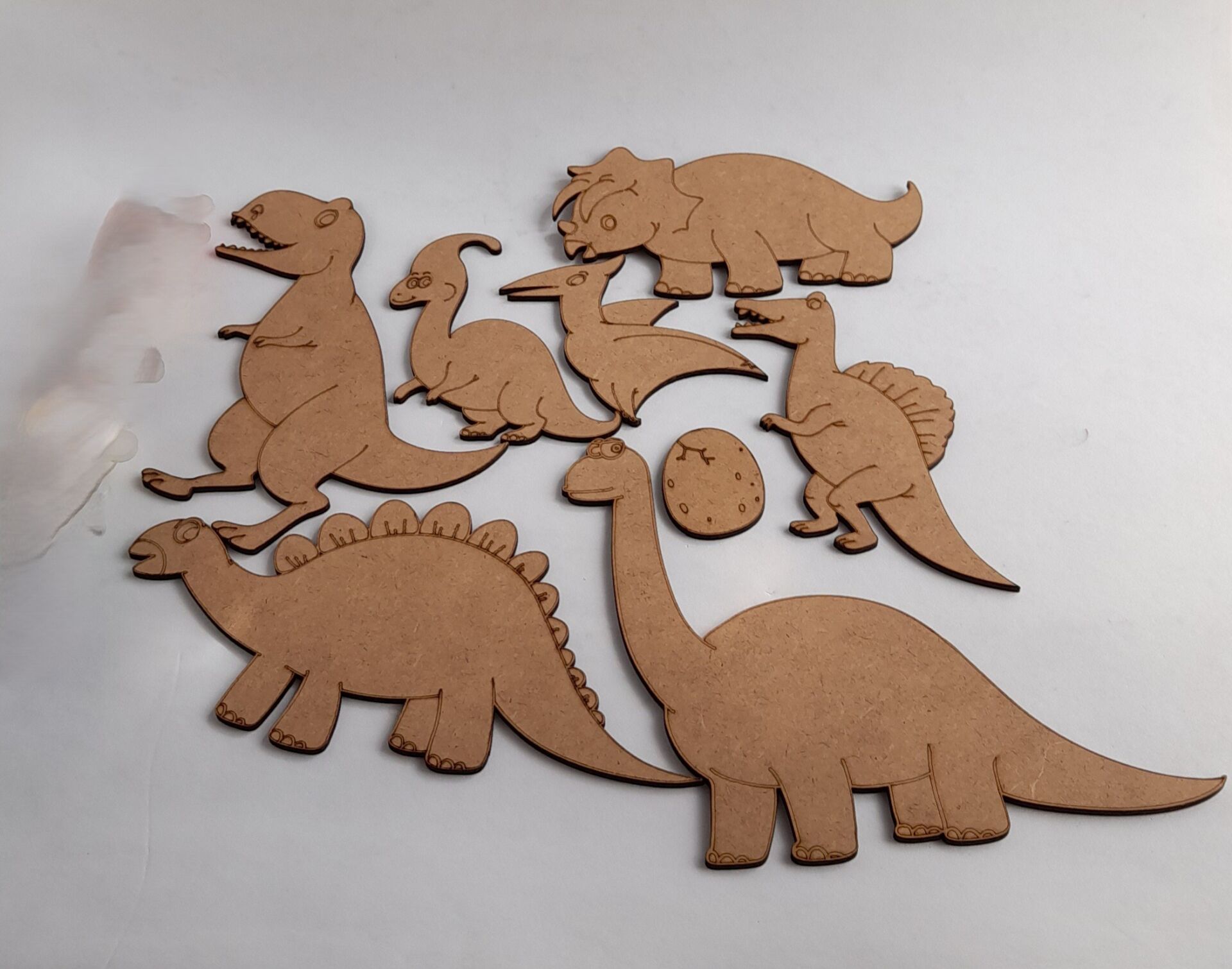 Ebrulisler Ahşap Dinazorlar Boyama Seti