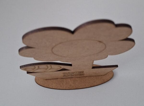 Ebrulisler Ahşap Canım Annem Yazılı Papatya Boyama