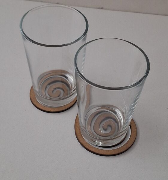 Ebrulisler Ahşap Şekilli Bardak Altlığı 1