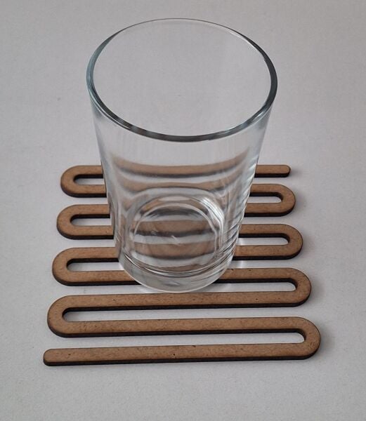 Ebrulisler Ahşap Şekilli Bardak Altlığı 4