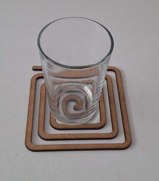Ebrulisler Ahşap Şekilli Bardak Altlığı 5